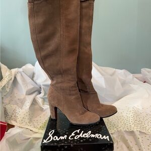 Sam Edelman Women's Brown Suede Knee-High Boots
